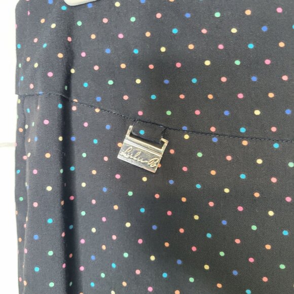 Lulu B Women's Size 2 Crop Pants Pull On Black Polka Dots Faux Back Pockets - Picture 3 of 5